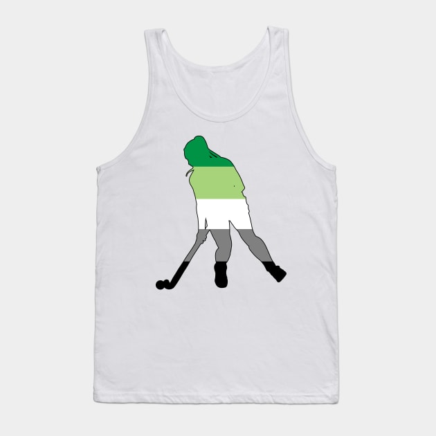 Field Hockey: Aromantic Pride Tank Top by ziafrazier